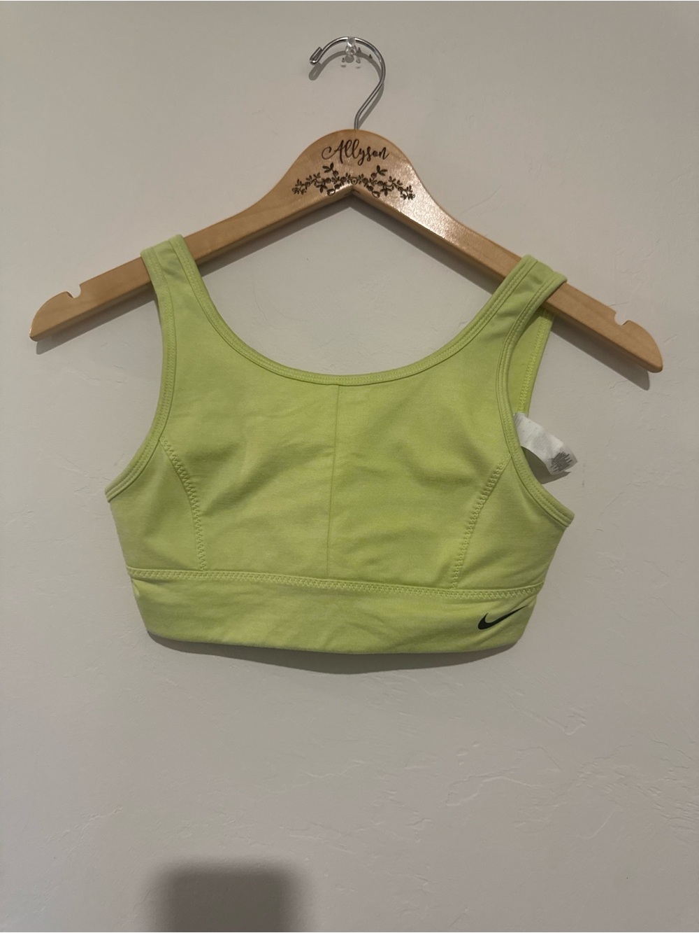 Nike Girls Dri-FIT Medium Support Sports Bra Lime Green / Volt Size Medium